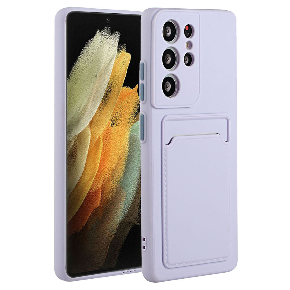 Anti-drop Phone Case For Samsung Galaxy S23 Ultra Flexible TPU Protective Phone Cover with Card Holder Anti-drop Phone Case For Samsung Galaxy S23 Ultra Flexible TPU Protective Phone Cover with Card Holder